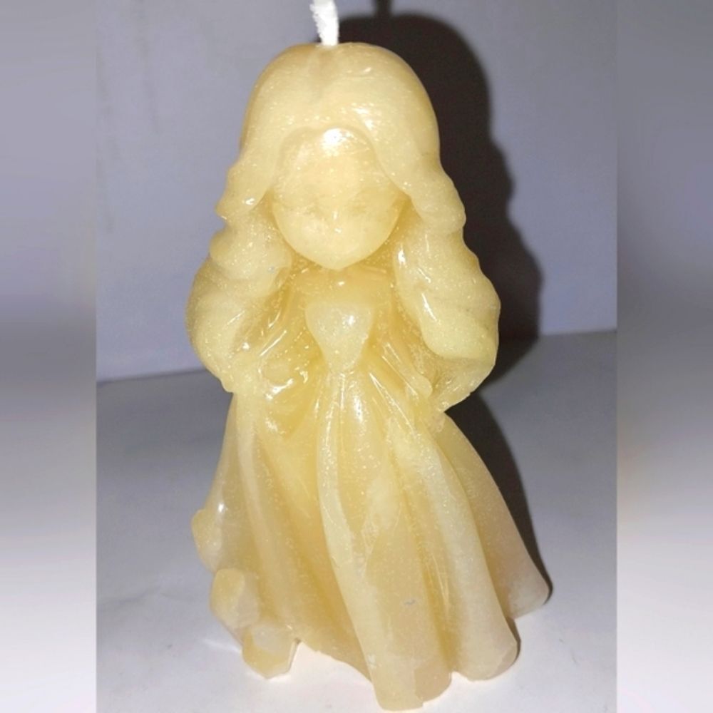 Hand crafted limited edition whimsical princess candle